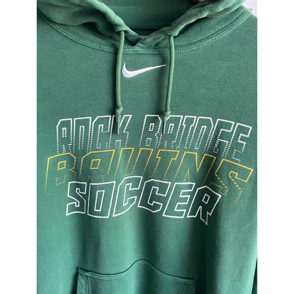 2000’s Nike Green Center Check Hoodie Size Medium 21x29 preowned - Picture 2 of 5